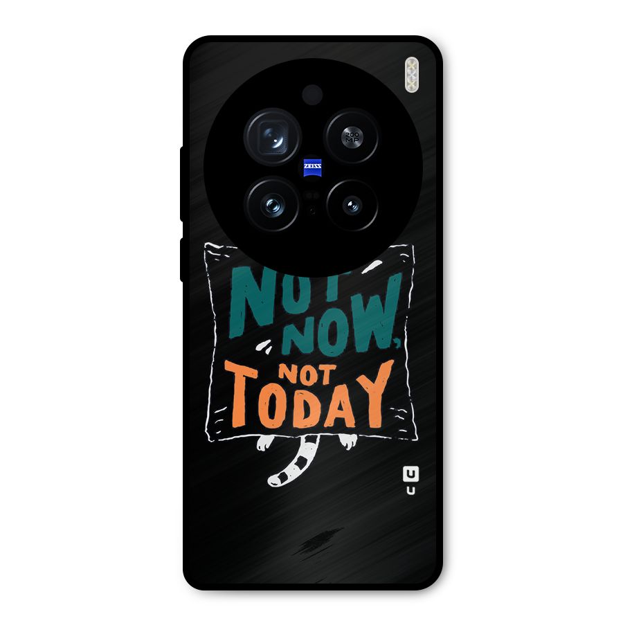 Lazy Cat Not Today Metal Back Case for Vivo X200 Pro