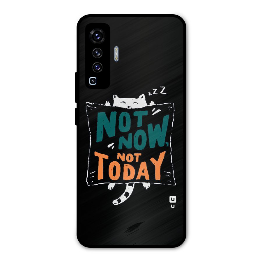 Lazy Cat Not Today Metal Back Case for Vivo X50