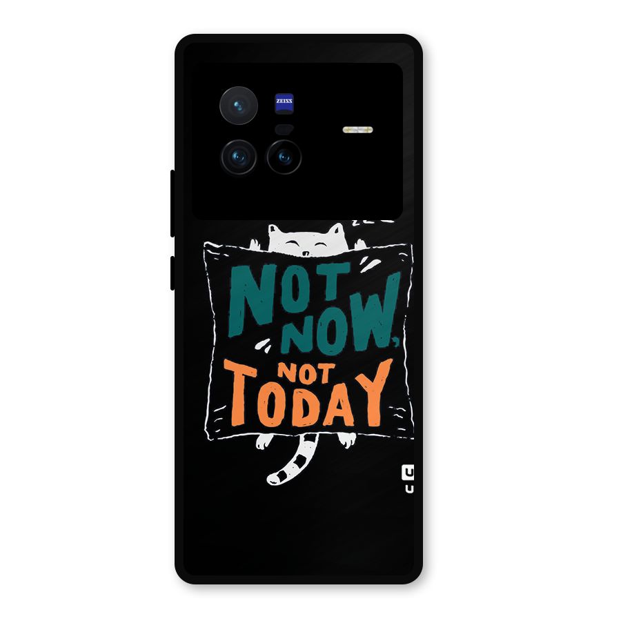Lazy Cat Not Today Metal Back Case for Vivo X80