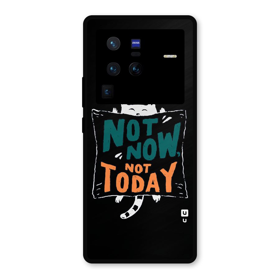 Lazy Cat Not Today Metal Back Case for Vivo X80 Pro