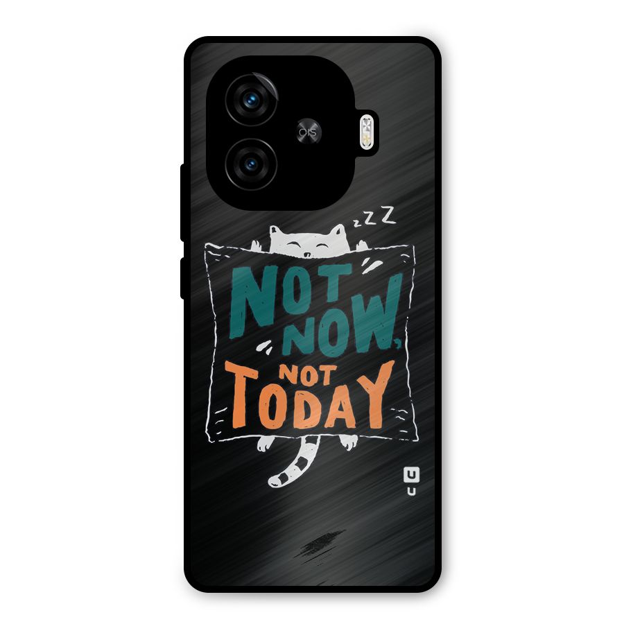 Lazy Cat Not Today Metal Back Case for iQOO Neo 10R