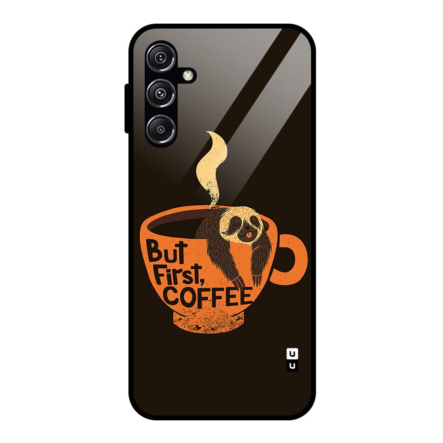 Lazy Coffee Glass Back Case for Galaxy M34 5G