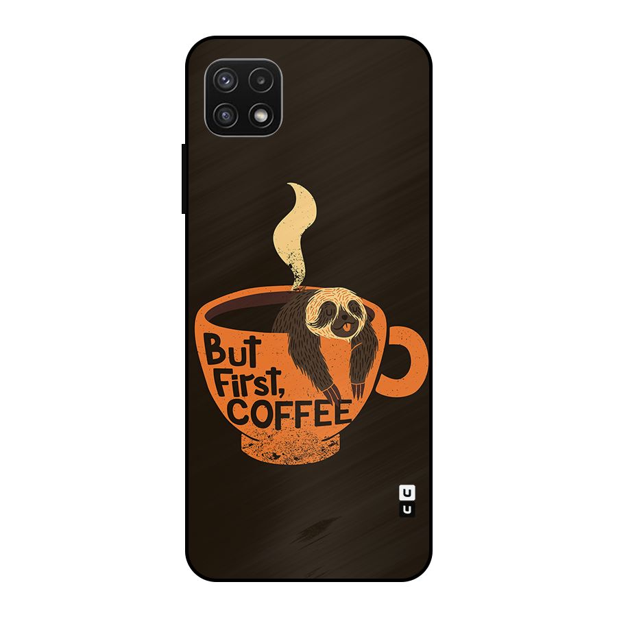 Lazy Coffee Metal Back Case for Galaxy A22 5G