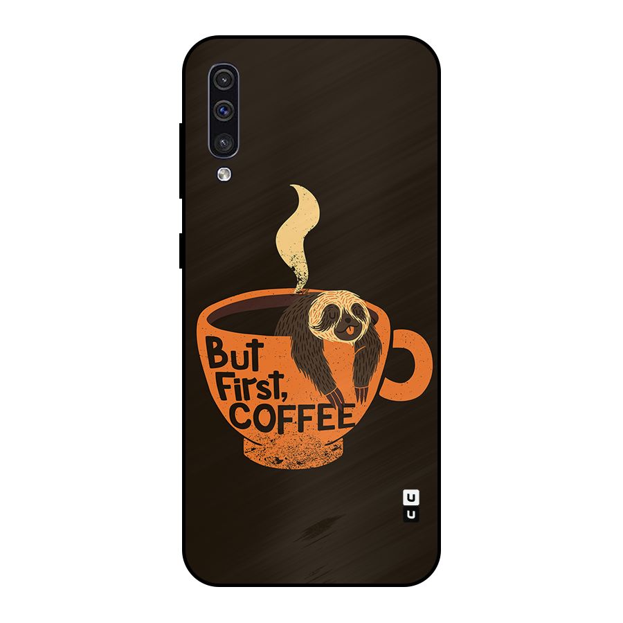 Lazy Coffee Metal Back Case for Galaxy A30s