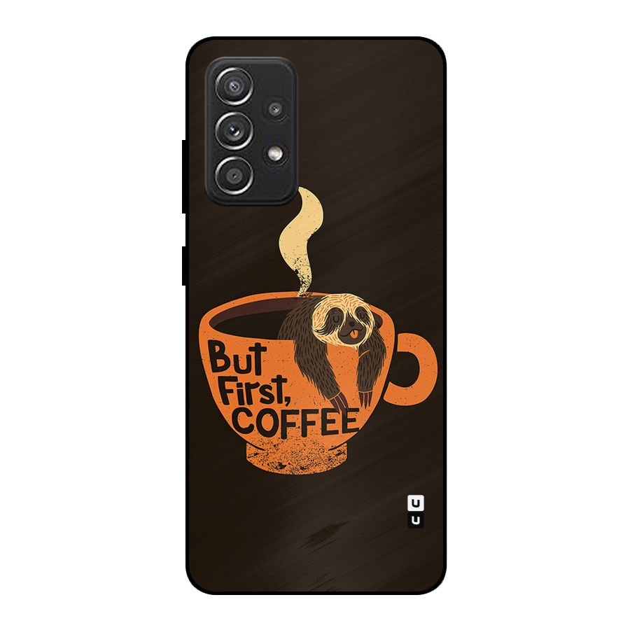 Lazy Coffee Metal Back Case for Galaxy A52s 5G