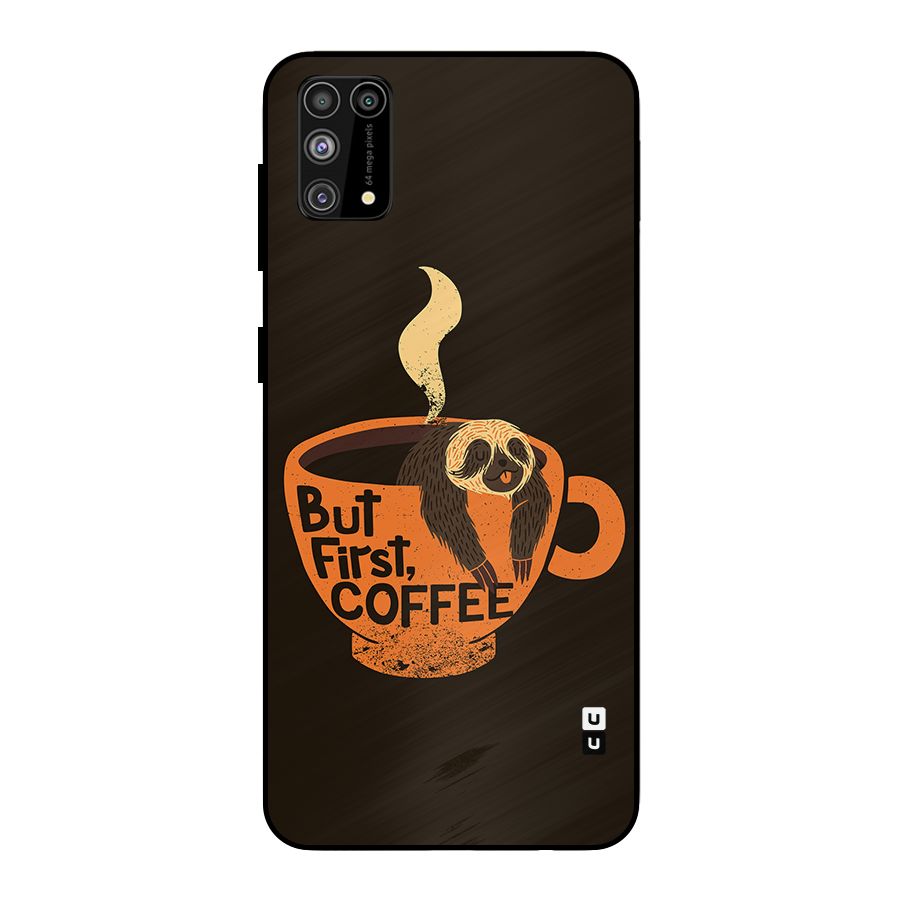 Lazy Coffee Metal Back Case for Galaxy F41