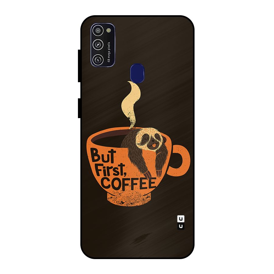 Lazy Coffee Metal Back Case for Galaxy M21