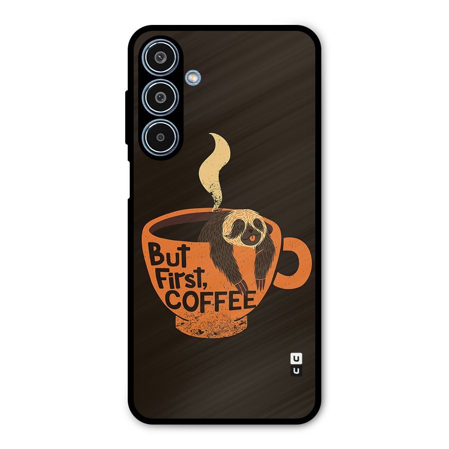 Lazy Coffee Metal Back Case for Galaxy M35