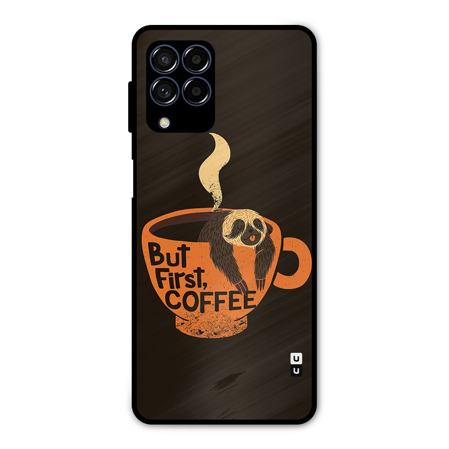 Lazy Coffee Metal Back Case for Galaxy M53 5G