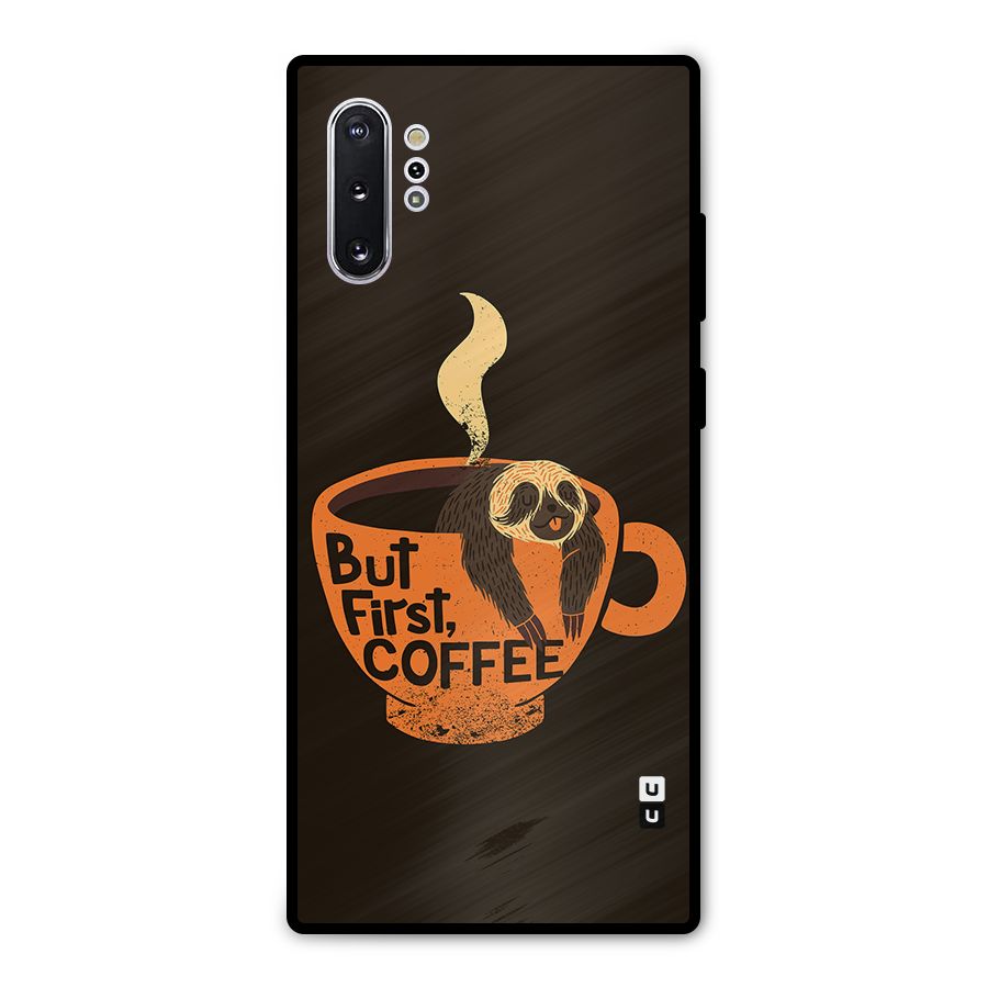 Lazy Coffee Metal Back Case for Galaxy Note 10 Plus