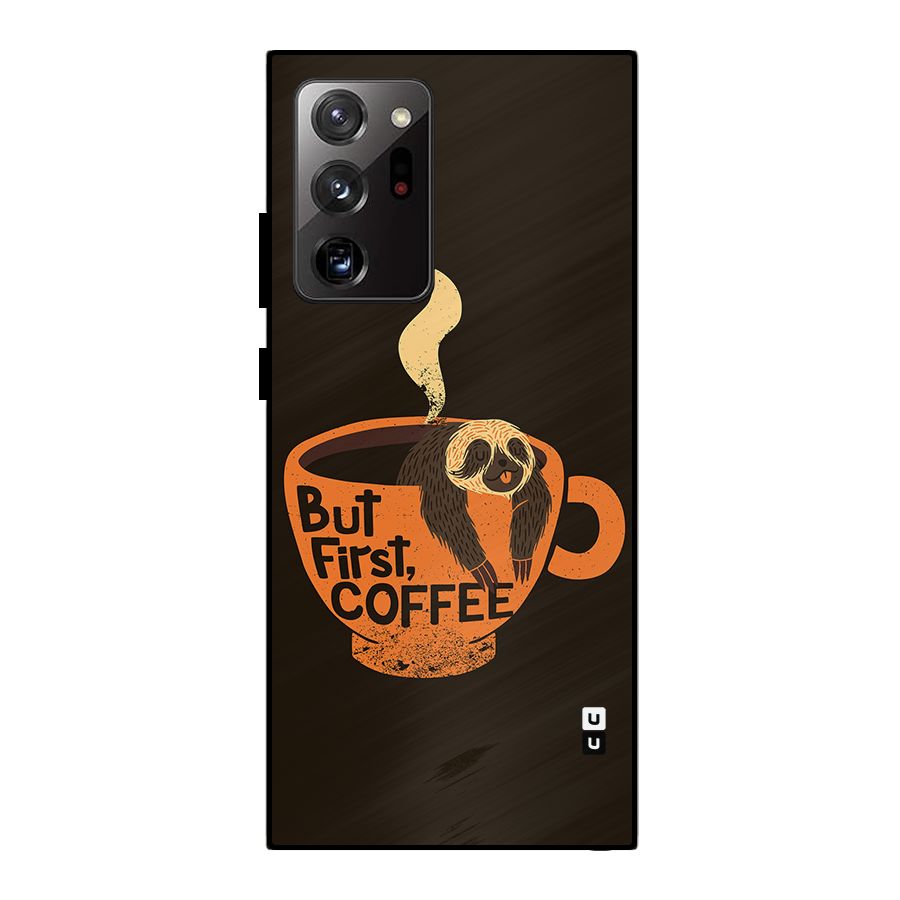 Lazy Coffee Metal Back Case for Galaxy Note 20 Ultra 5G