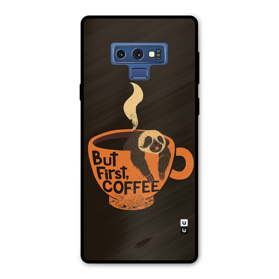 Lazy Coffee Metal Back Case for Galaxy Note 9