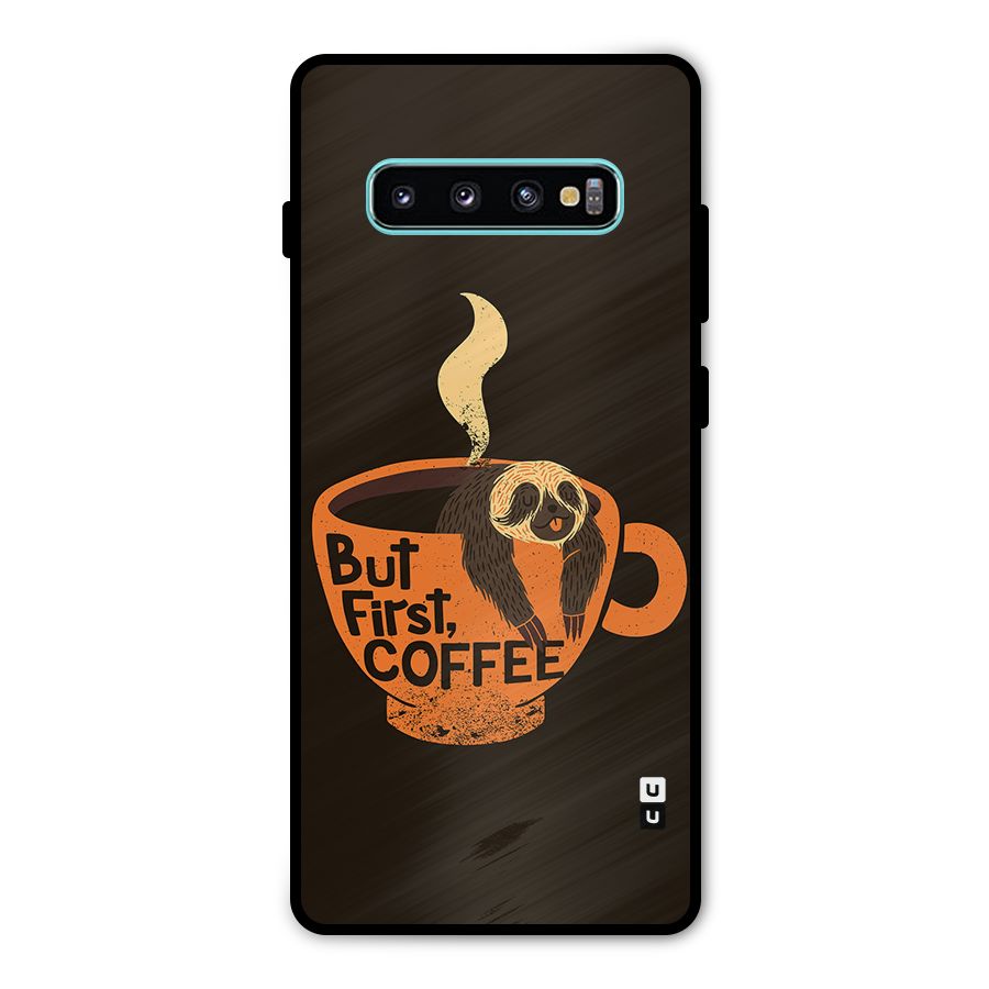 Lazy Coffee Metal Back Case for Galaxy S10 Plus