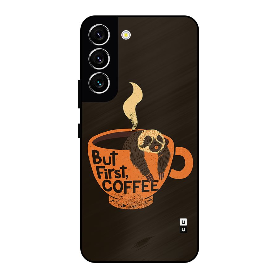 Lazy Coffee Metal Back Case for Galaxy S22 5G