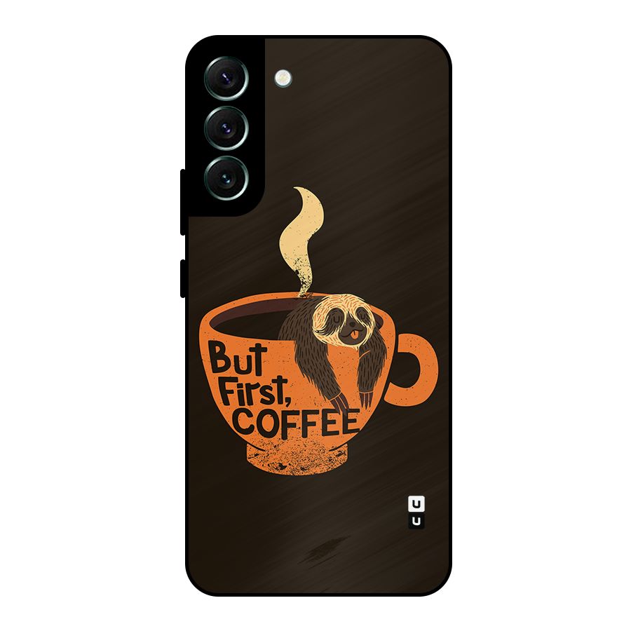 Lazy Coffee Metal Back Case for Galaxy S22 Plus 5G