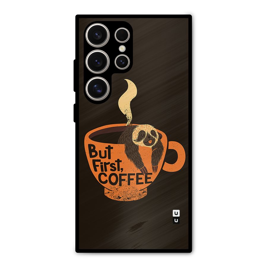 Lazy Coffee Metal Back Case for Galaxy S24 Ultra