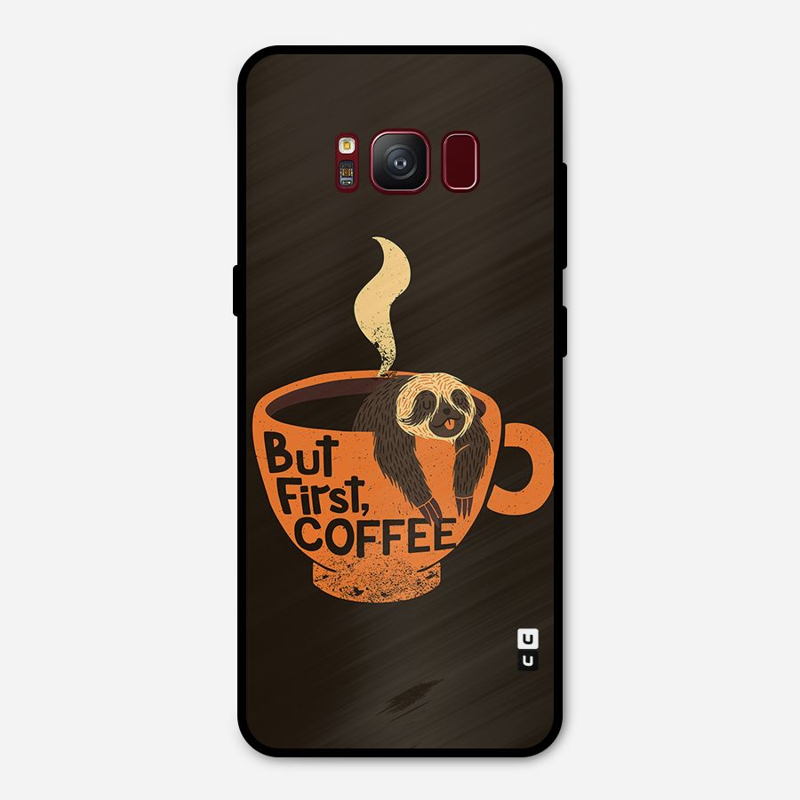 Lazy Coffee Metal Back Case for Galaxy S8