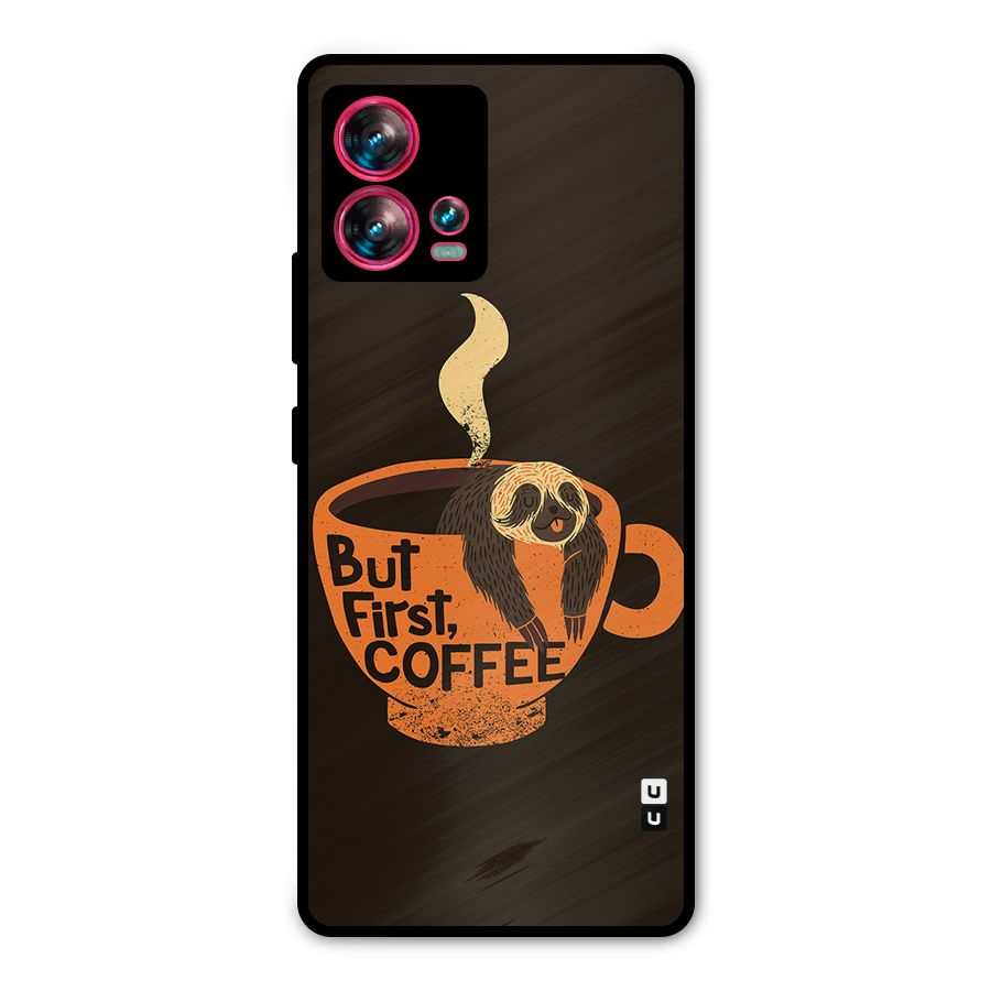 Lazy Coffee Metal Back Case for Motorola Edge 30 Fusion
