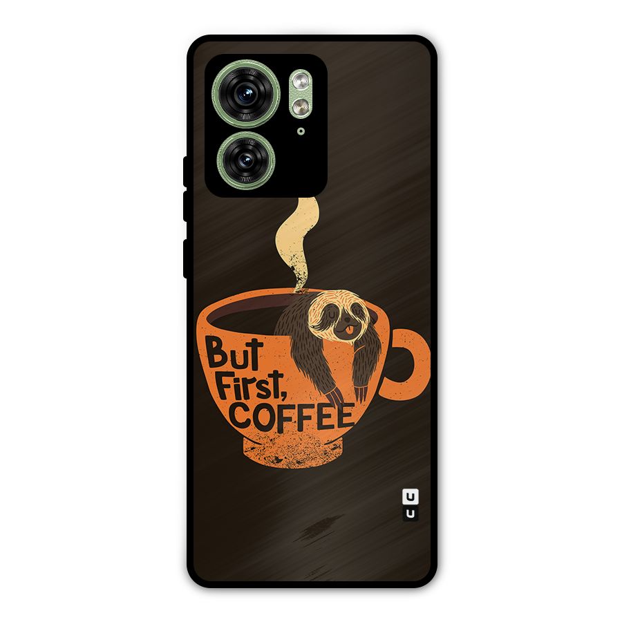 Lazy Coffee Metal Back Case for Motorola Edge 40 5G