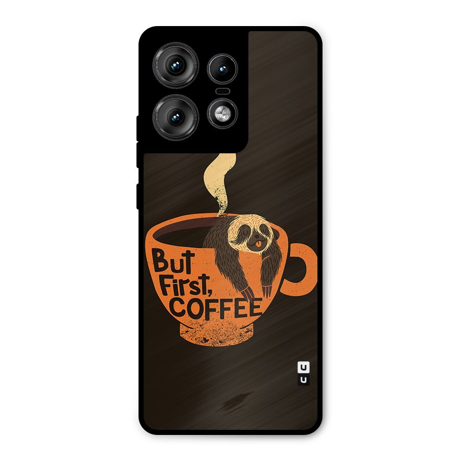 Lazy Coffee Metal Back Case for Motorola Edge 50 Pro