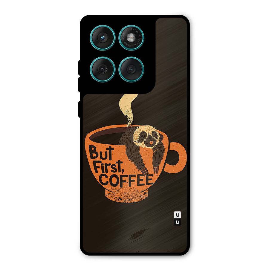 Lazy Coffee Metal Back Case for Motorola Edge 60 Fusion