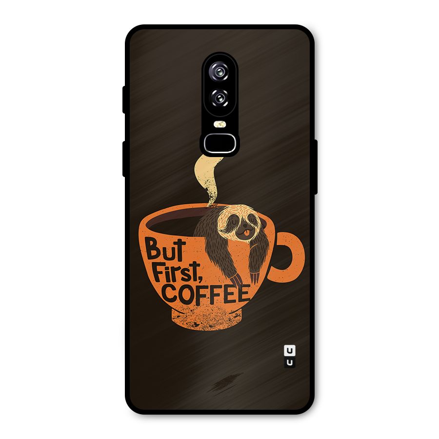 Lazy Coffee Metal Back Case for OnePlus 6