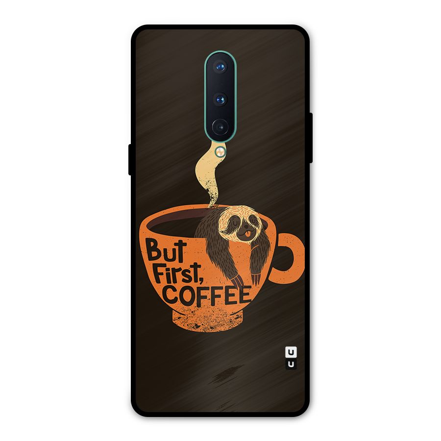 Lazy Coffee Metal Back Case for OnePlus 8