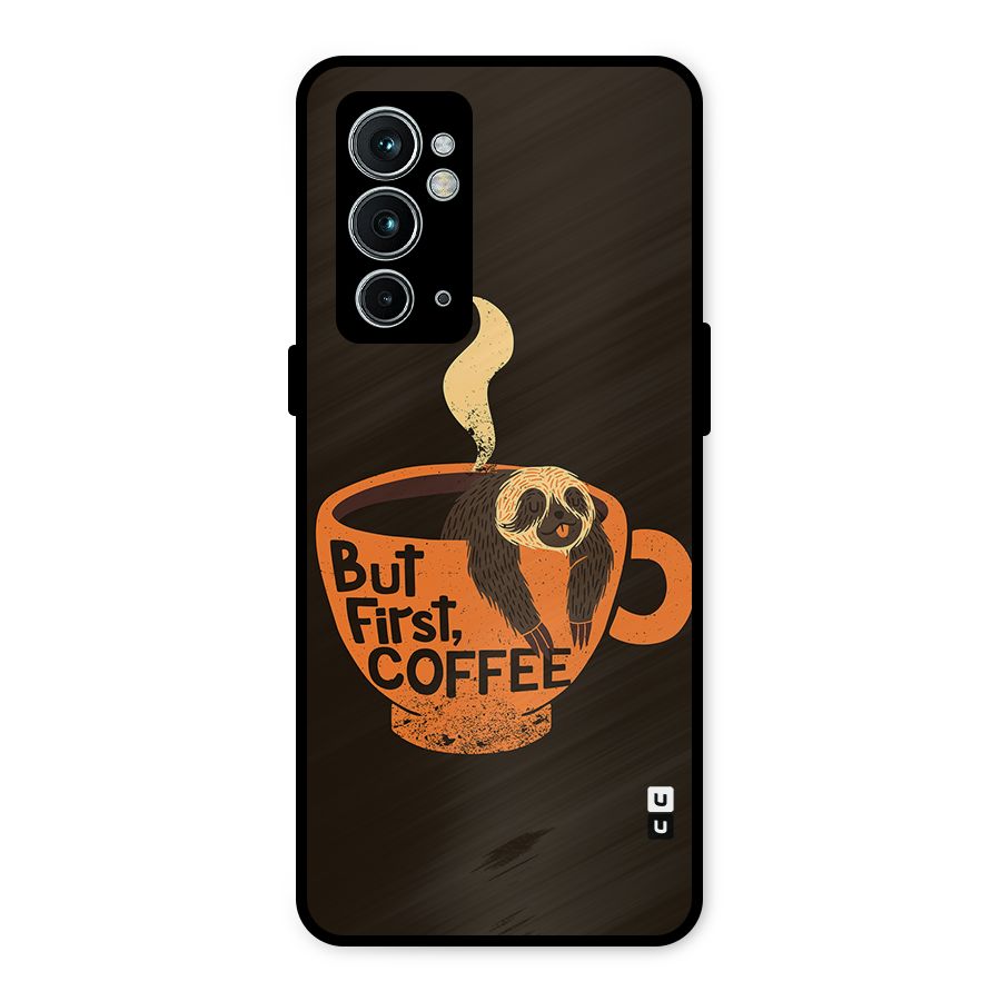 Lazy Coffee Metal Back Case for OnePlus 9RT 5G