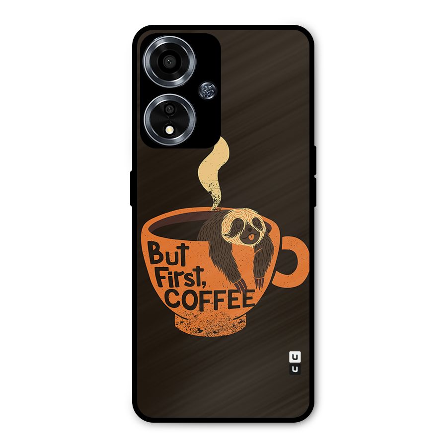 Lazy Coffee Metal Back Case for Oppo A59
