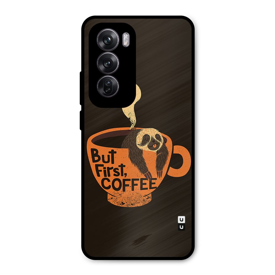 Lazy Coffee Metal Back Case for Oppo Reno12 Pro