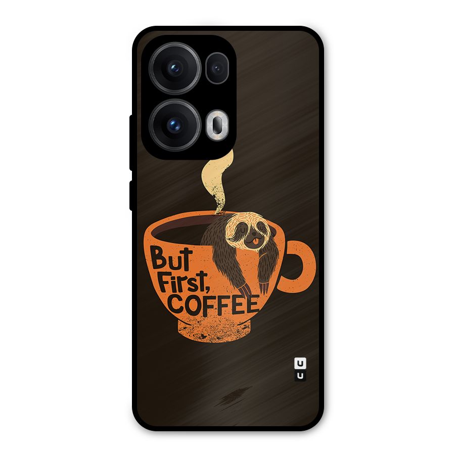 Lazy Coffee Metal Back Case for Oppo Reno13 Pro