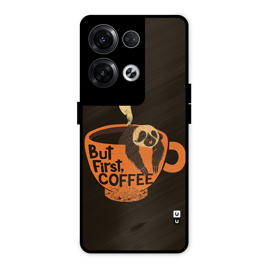 Lazy Coffee Metal Back Case for Oppo Reno8 Pro 5G