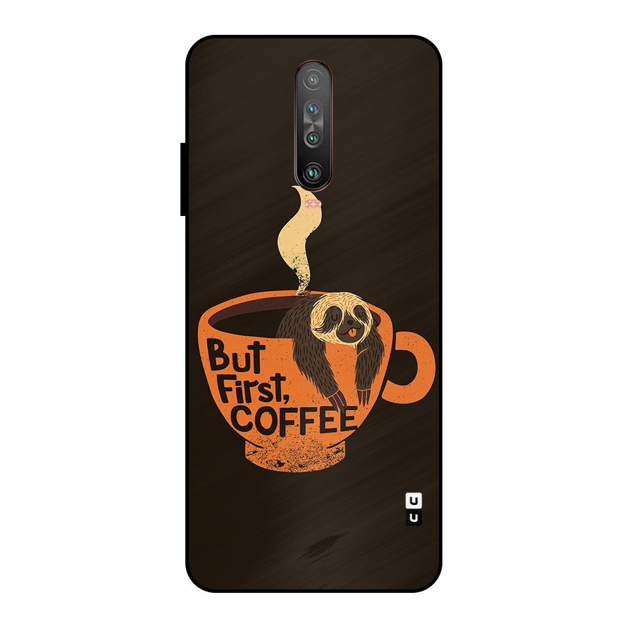 Lazy Coffee Metal Back Case for Poco X2