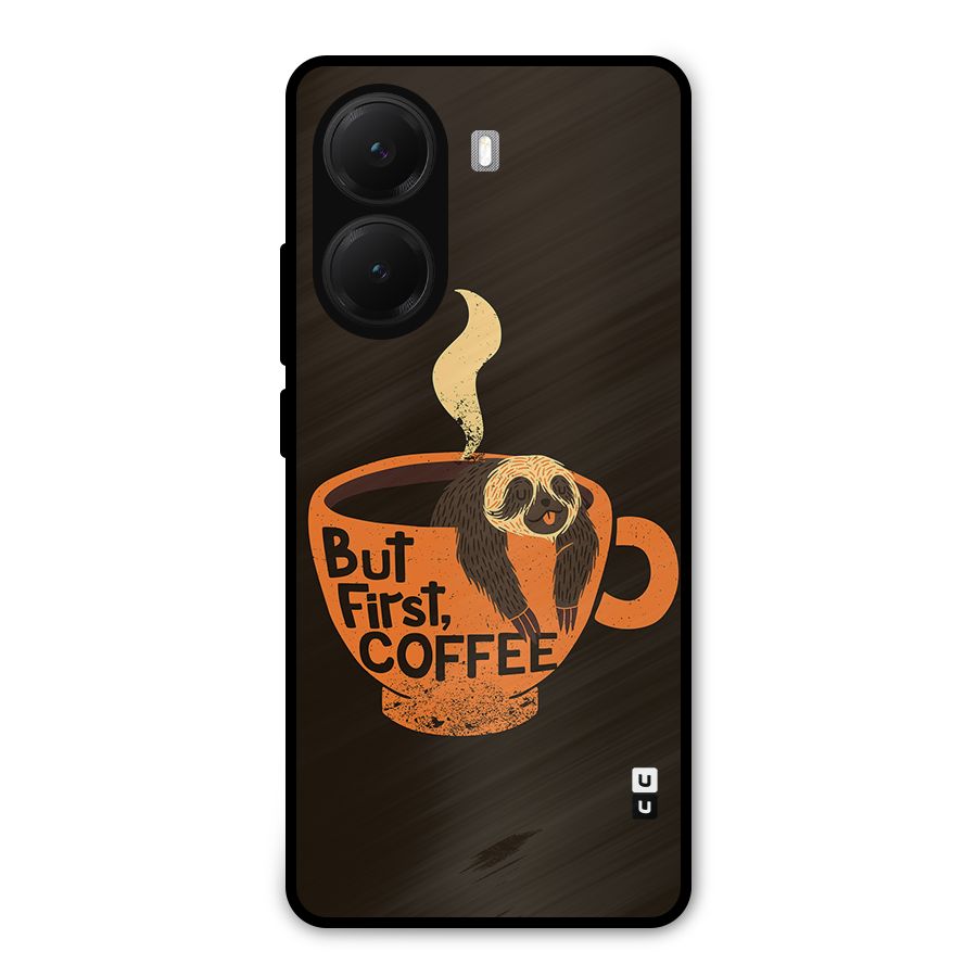Lazy Coffee Metal Back Case for Poco X7 Pro