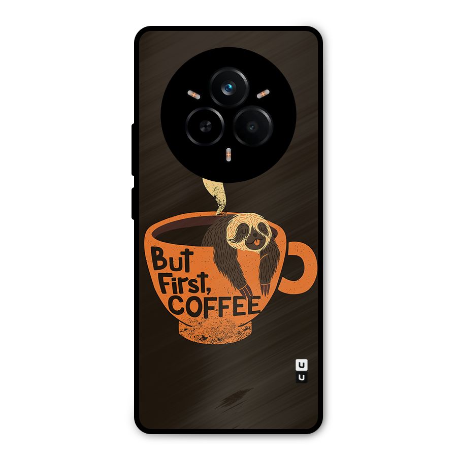 Lazy Coffee Metal Back Case for Realme 14 Pro