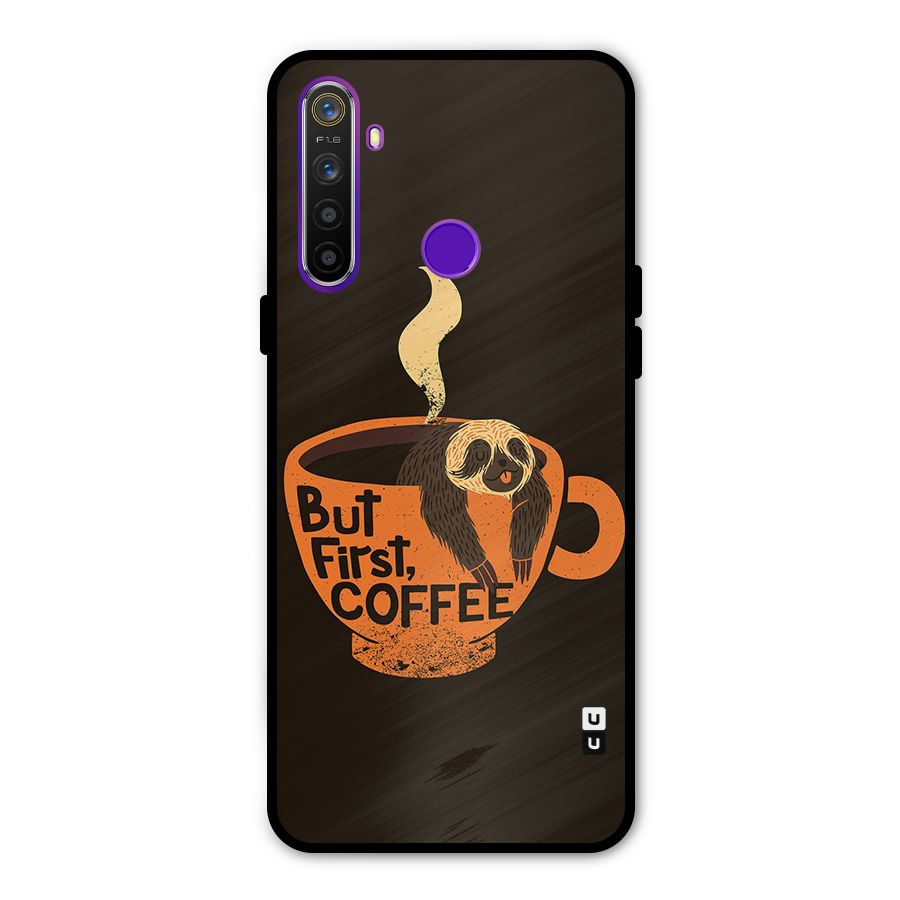 Lazy Coffee Metal Back Case for Realme 5