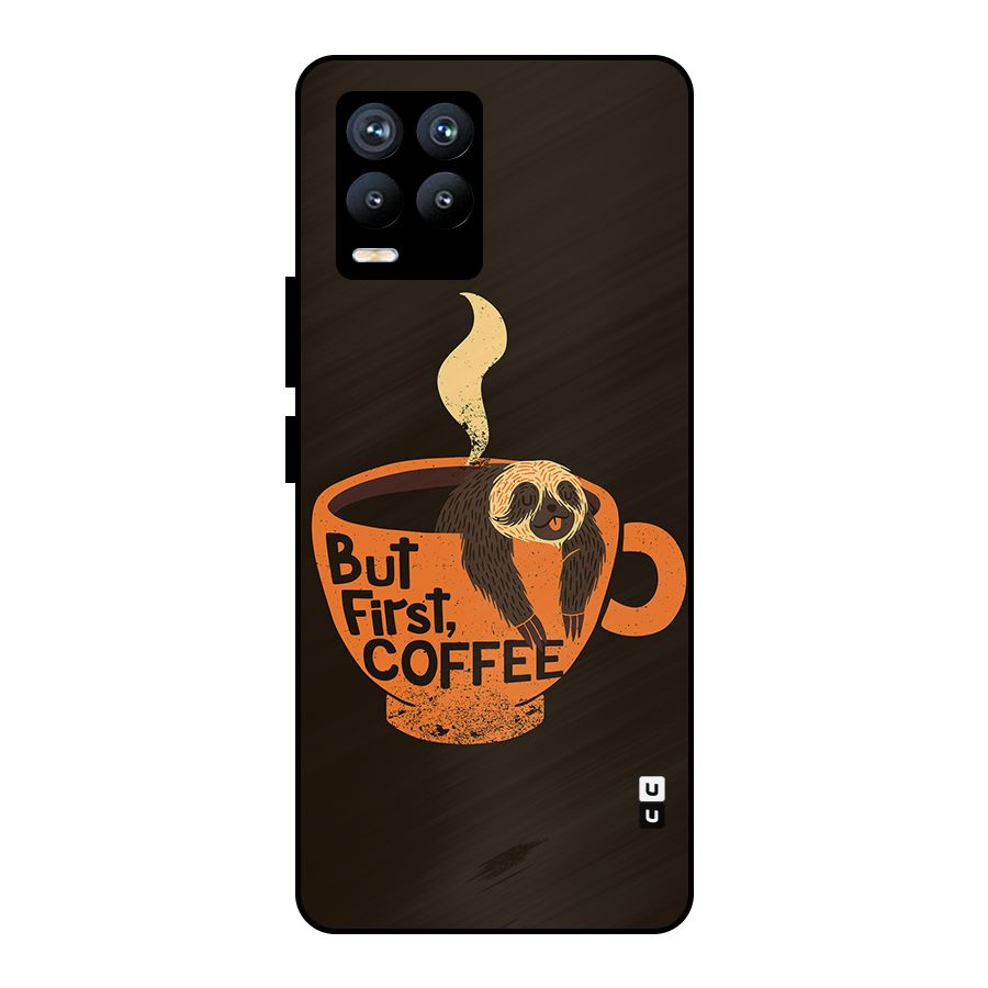 Lazy Coffee Metal Back Case for Realme 8 Pro