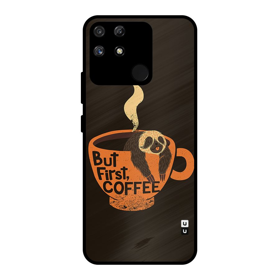 Lazy Coffee Metal Back Case for Realme Narzo 50A