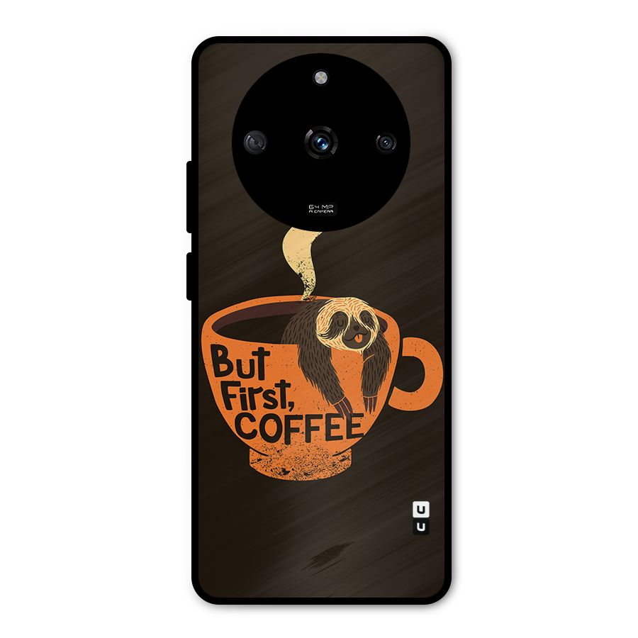 Lazy Coffee Metal Back Case for Realme Narzo 60 5G