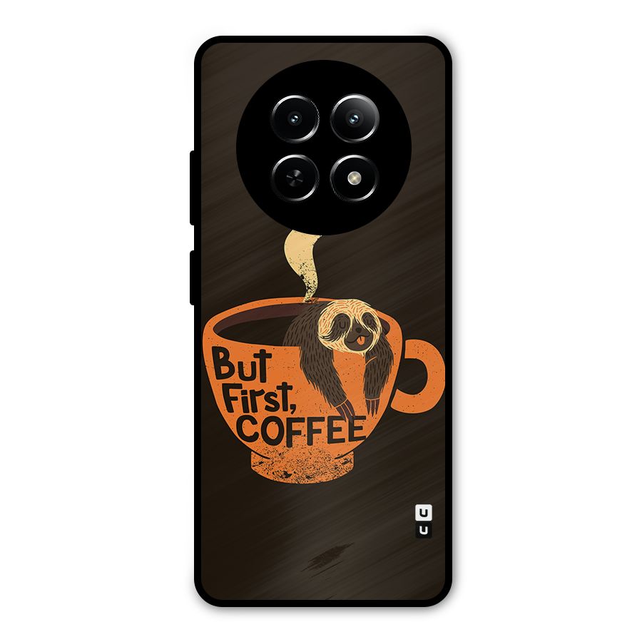 Lazy Coffee Metal Back Case for Realme Narzo 70x 5G