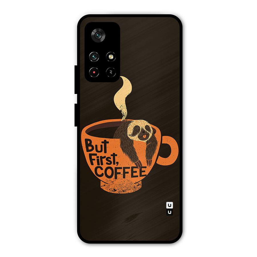 Lazy Coffee Metal Back Case for Redmi Note 11T 5G