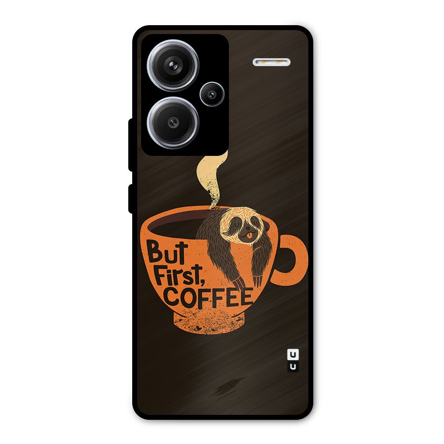 Lazy Coffee Metal Back Case for Redmi Note 13 Pro Plus