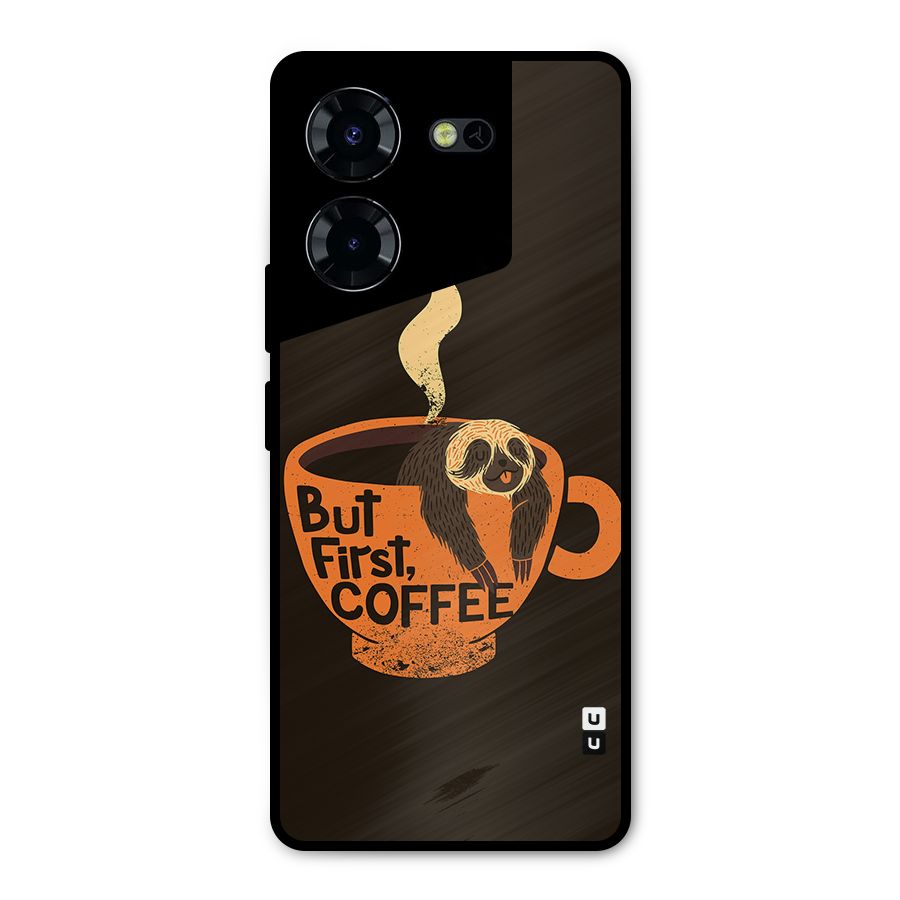 Lazy Coffee Metal Back Case for Tecno Pova 5 Pro 5G