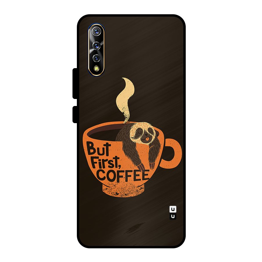 Lazy Coffee Metal Back Case for Vivo S1