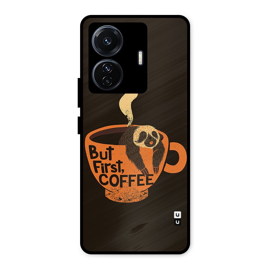 Lazy Coffee Metal Back Case for Vivo T1 Pro
