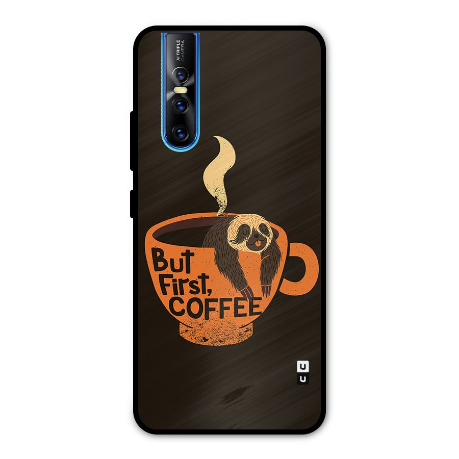 Lazy Coffee Metal Back Case for Vivo V15 Pro