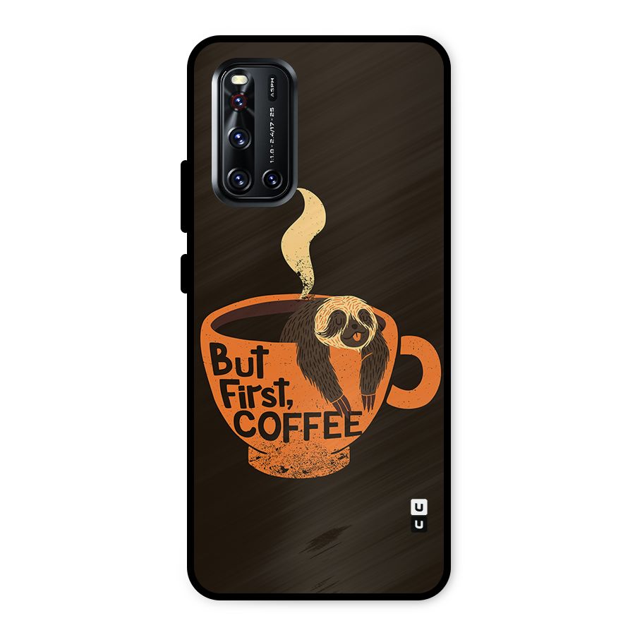 Lazy Coffee Metal Back Case for Vivo V19