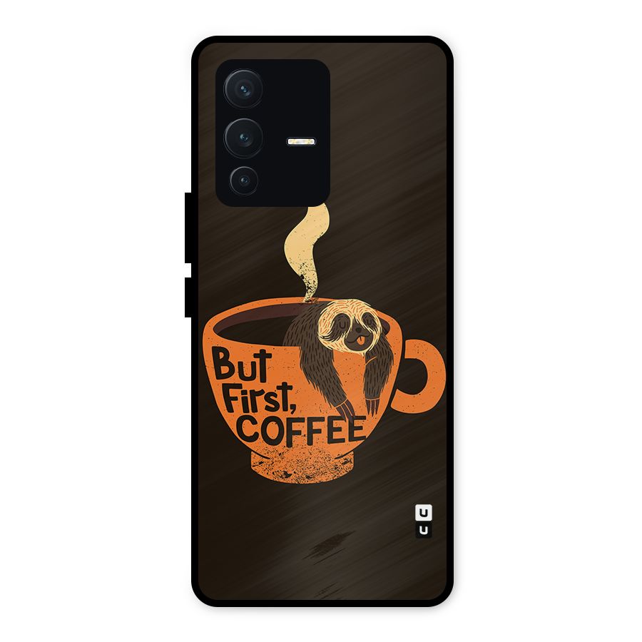 Lazy Coffee Metal Back Case for Vivo V23 5G