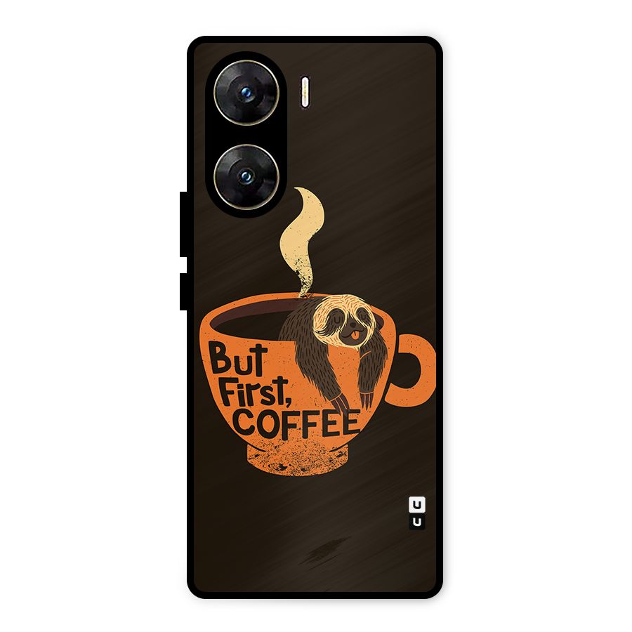 Lazy Coffee Metal Back Case for Vivo V29e