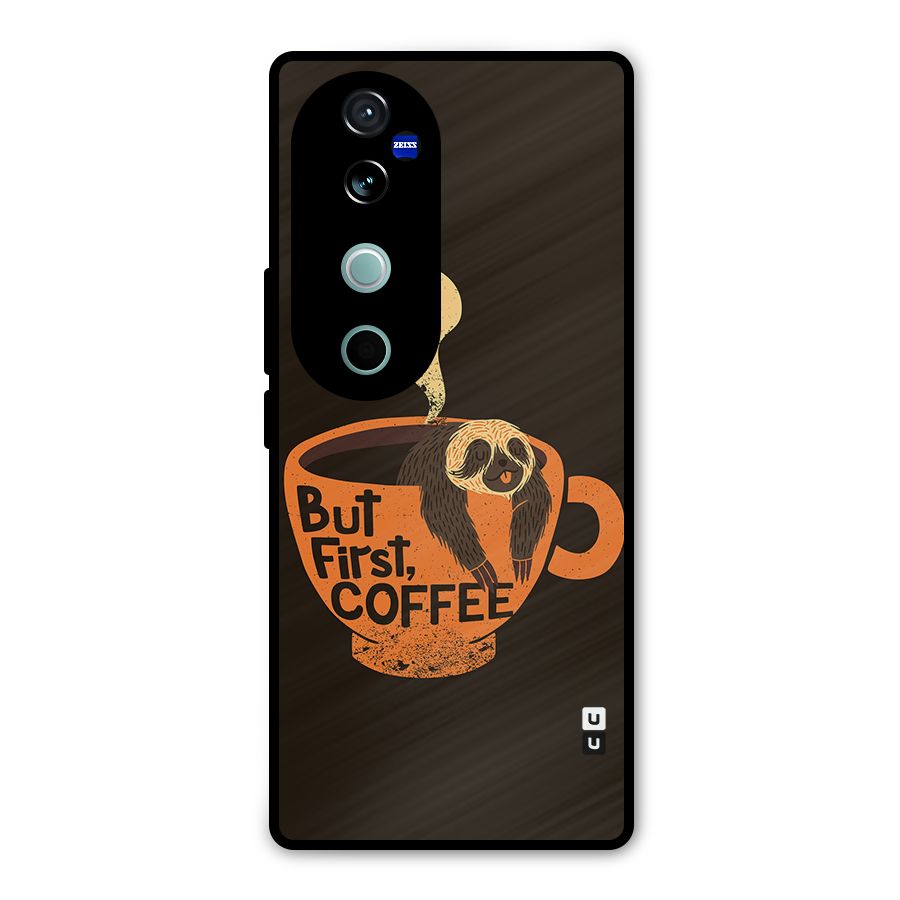 Lazy Coffee Metal Back Case for Vivo V40 Pro